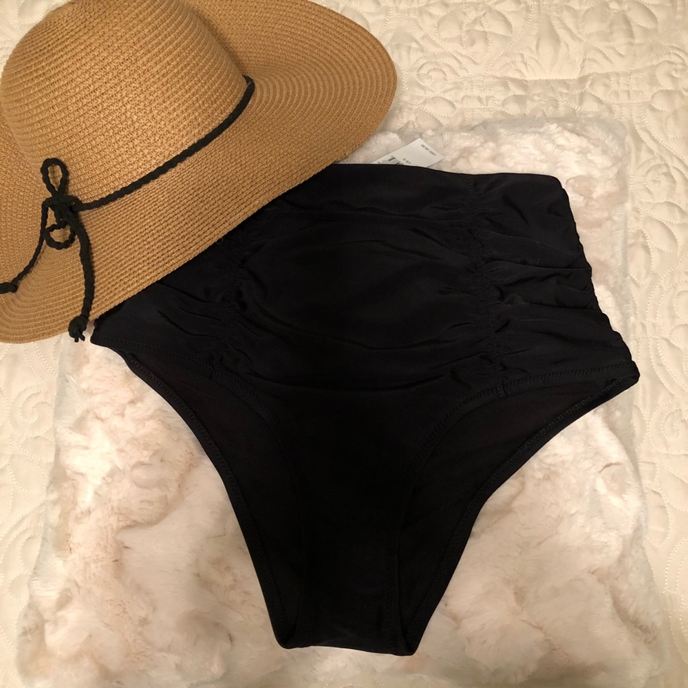 NWT Aerie High Waisted Black Bikini Bottom